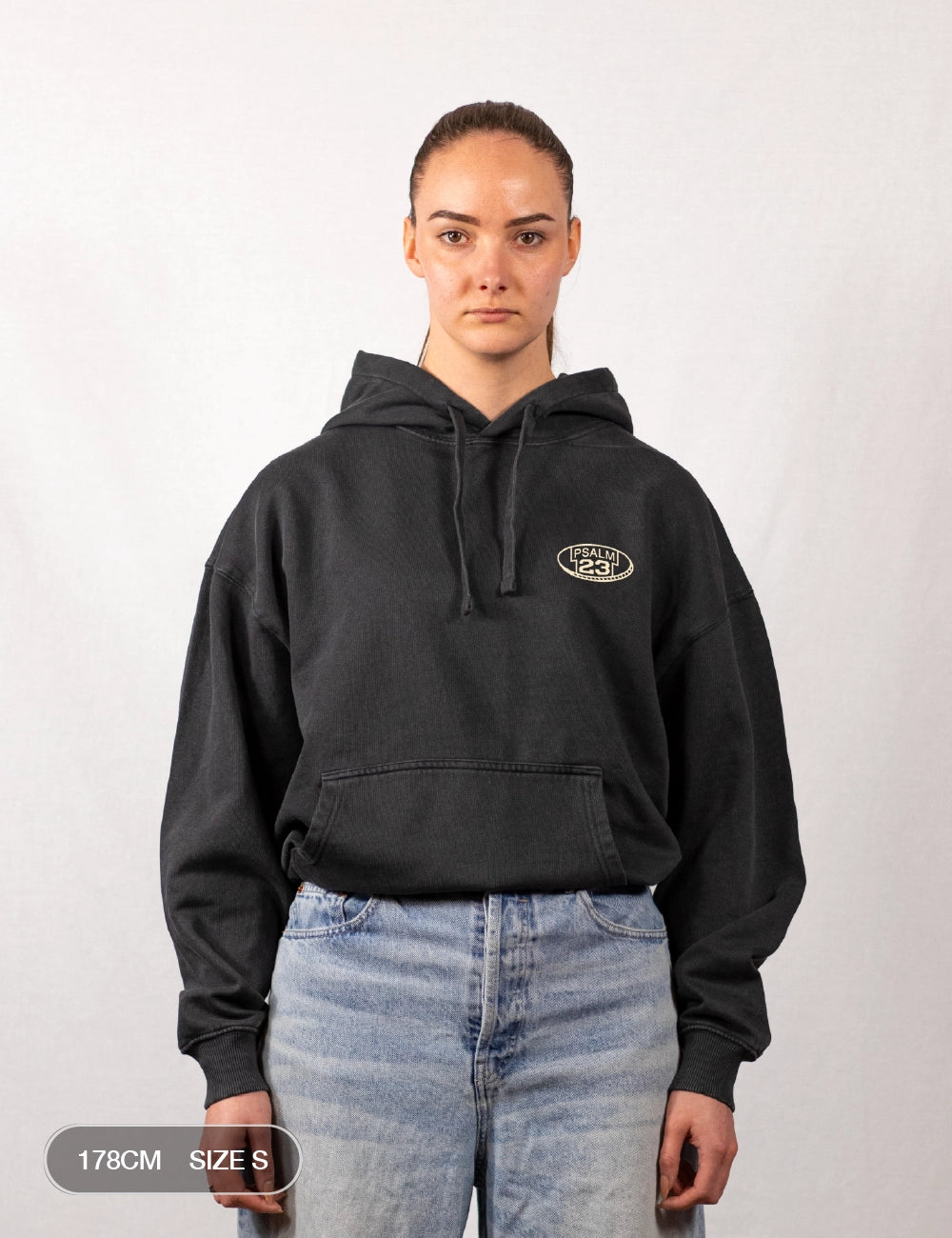Psalm 23 Oversized Hoodie Vintage Black